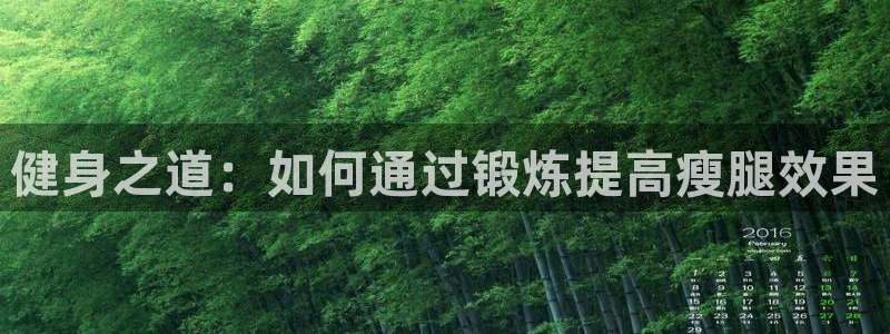 哈哈体育下载：健身之道：如何通过锻炼提高瘦腿效果